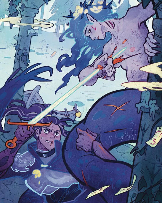 "Blades and Bonds: Duel Beneath the Moon shade"