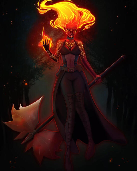 "Ember Sovereign: Warden of the Burning Grove"