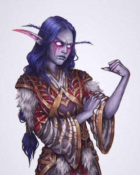 "Vaelira Duskthorn, Warden of the Wild Flame"