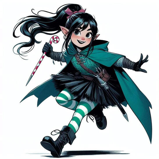 Playful Elf Rogue or Trickster